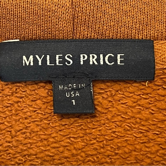 MYLES PRICE SuperLux Pullover Hoodie, cropped, rust color, Size 1/S - Picture 2 of 11